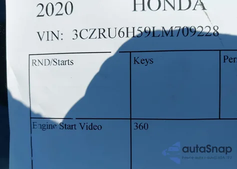 2020 Honda Hr-V Awd Ex z USA, uszkodzony, nr VIN 3CZRU6H59LM709228